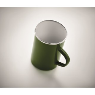 Taza metal con capa de esmalte personalizada